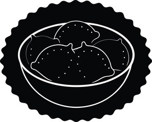 vector illustration of a cake with cherry