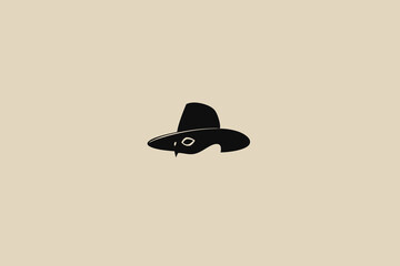 vector illustration of a silhouette of a hat