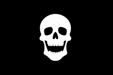 skull on black background
