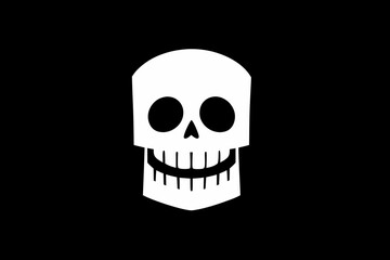 skull on black background