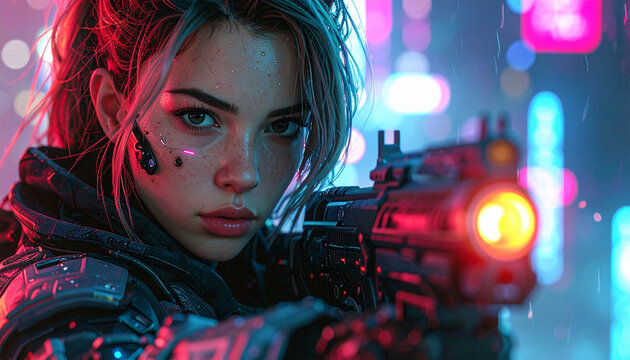 Futuristic Cyberpunk Girl