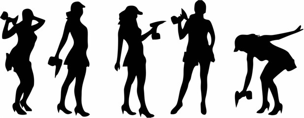 Vector silhouette of a woman7...