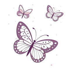 a whimsical watercolor butterfly with pastel pink