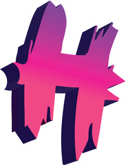 3d logo design with letter H