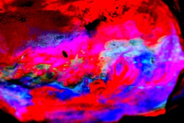 Neon abstract digital art with radiant red, blue, pink, and green hues. Bold textures create a striking modern design perfect for vibrant wall decoration.