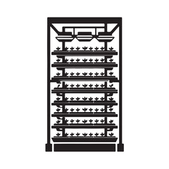 Vertical hydroponic farm with plants hydroponics vertical farming