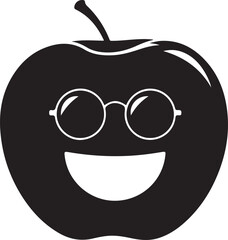 funny apple silhoutte
