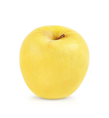 yellow Gold Delicious apple is highlighted on a transparent background