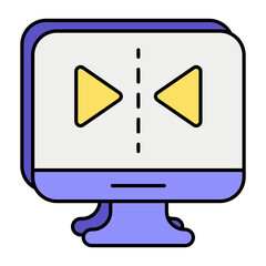 Web Design and Development or graphics Design Color Outline Icons Pack and Illustrations  