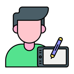 Web Design and Development or graphics Design Color Outline Icons Pack and Illustrations  