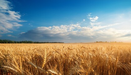 Obraz premium Wheat Field And Sky