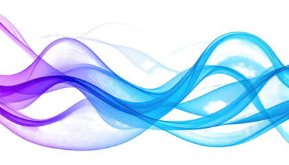 Abstract flowing ribbons in vibrant colors