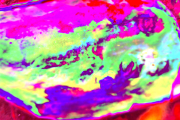 Obraz premium Vibrant neon abstract digital art series with bold red, pink, green, blue, and purple tones blending into glowing textures, perfect for modern wall decor.