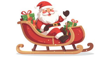 santa claus on a sledge