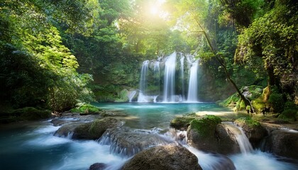 Whispering Waterfalls In Magical Realm