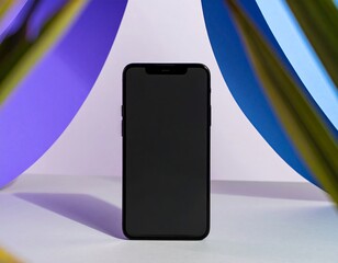 Smartphone on colorful background