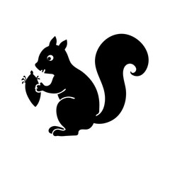 aquirrel silhouette vector design