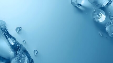Cool Waters: A refreshing scene featuring pristine ice cubes, showcasing a palette of cool blue tones, perfect for summer-themed creative projects.