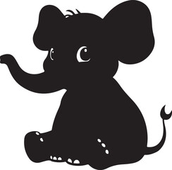 Cute cartoon elephant with cheese vector illustration