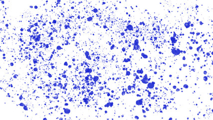All-Over Pattern of Blue Ink Splatters and Drops