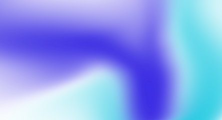 Abstract blue and cyan gradient fluid wave shape with minimal smooth glowing modern decorative design on transparent background