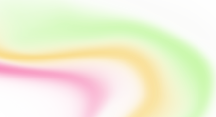 Modern abstract soft gradient wave fluid shape in yellow pink and green tones transparent background png