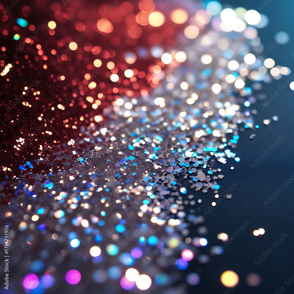 Wall mural abstract bokeh lights on a dark background creating a magical and festive atmosphere