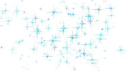 Blue and Turquoise Star-Shaped Glitters and Specks