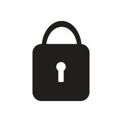 lock icon on metal button