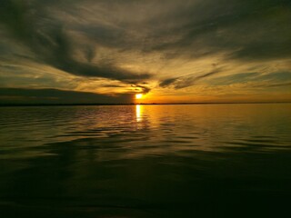 sunset over the sea
