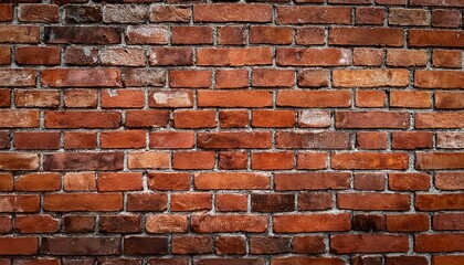 Naklejka premium Loft Exposed Dirty Vintage Brick Wall Brown Red Brickwork Texture Banner