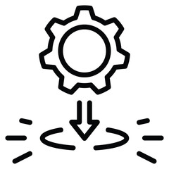 Impact Icon Line Vector Illustration