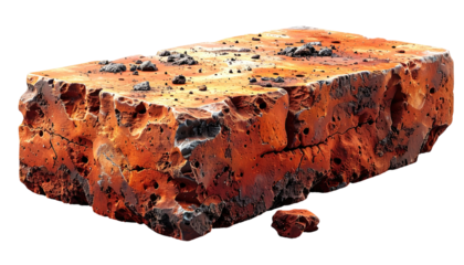 Close-up of a weathered brick