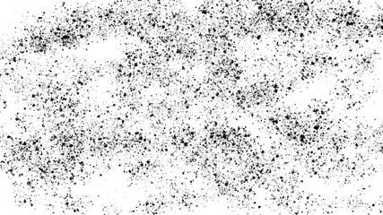 Chaotic Pattern of Black Ink Splatters and Dots