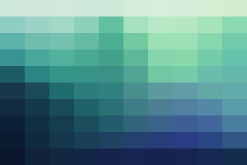 Teal and Blue Pixelated Gradient Background abstract