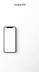 Modern Smartphone Mockup with Blank Screen on Clean White Background