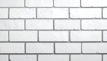 Fototapeta premium Clean White Brick Wall Texture Background Design
