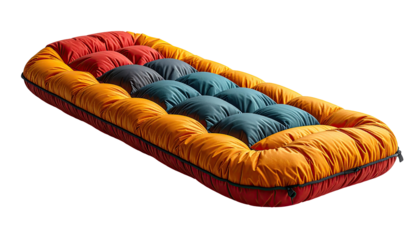 Colorful, quilted sleeping pad