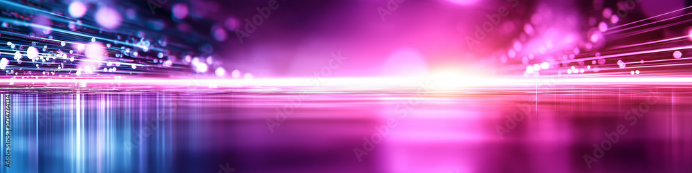 Poster an abstract background with brightly colored neon frame.