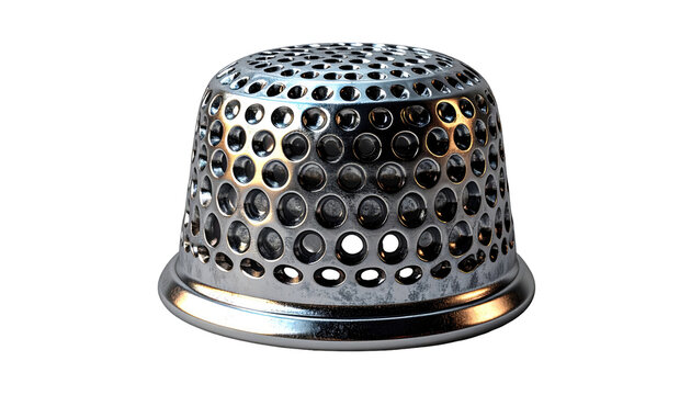 A metallic thimble, detailed view - Powered by Adobe