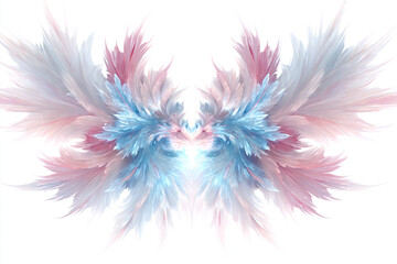 Soft radiant fractal flames, resembling angelic wings and mystical energy.