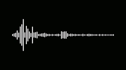 Podcast sound waves for online audio streaming and podcasting or music player and mobile phone voice message soundwaves. Sketch of musical soundtrack. Frequency audio waveform on black background.