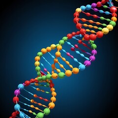 DNA double helix, a complex molecule that carries genetic information.