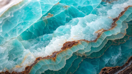 Natural Turquoise Mineral with Rough Edges, Raw Blue Crystal Geode Texture
