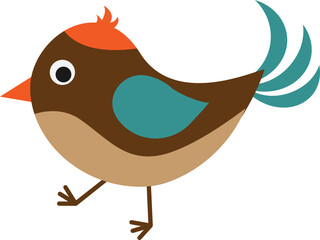 걷고있는 귀여운 새