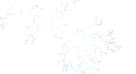 Striking Lightning Bolt Isolated on Black Background Powerful Electrical Discharge Natural Phenomenon Energy