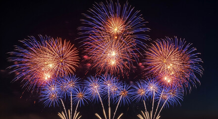 Happy New Year colorful fireworks background