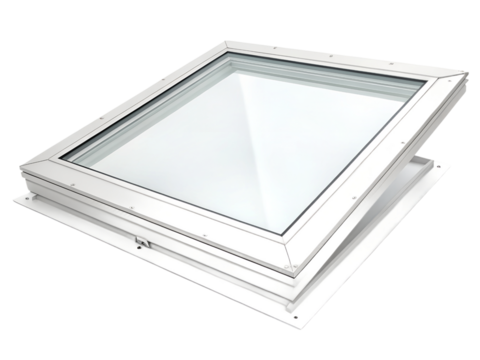 Open skylight isolated on transparent background in the house