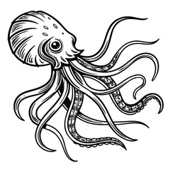 vector illustration of an abstract fish