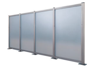 Acoustic barrier isolated on transparent background